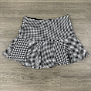 Black and White Houndstooth Skirt with built in shorts